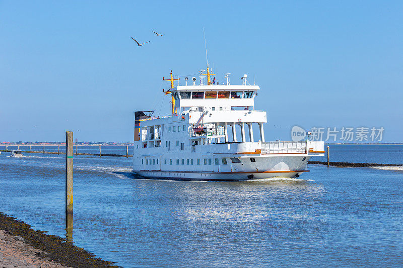 Ferry Norderney Frisia- i位于东弗里西亚北海Norddeich。2023年，德国下萨克森州